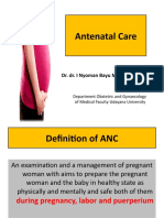 Antenatal Care: Dr. Dr. I Nyoman Bayu Mahendra, Spog (K)