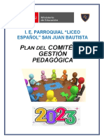 Plan de Comite de Gestión Pedagógica 2023