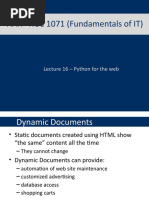 Aait-Itsc 1071 (Fundamentals of It) : Lecture 16 - Python For The Web