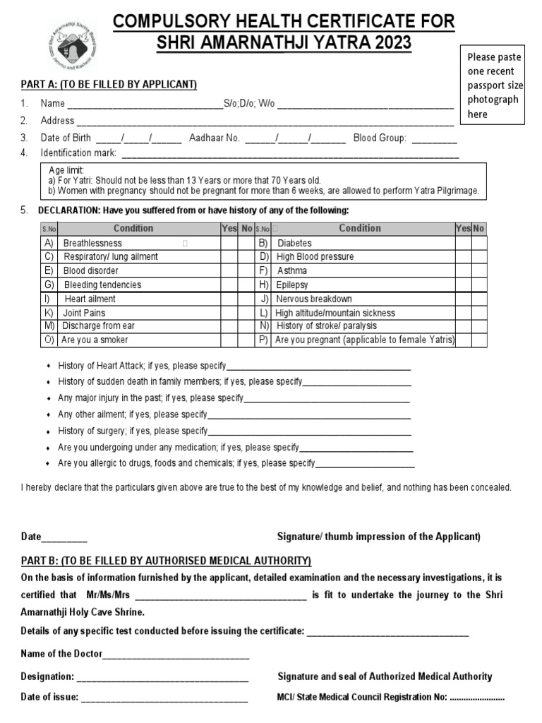 compulsory-health-certificate-for-shri-amarnathji-yatra-2023-a-guide