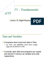 ITSE 1071 - Fundamentals of IT: Lecture 18. Digital Representation