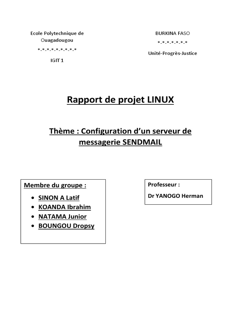 Configuration Serveur Sendmail Linux | PDF | Architecture (Informatique ...