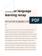 October Language Learning Recap