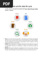 Spreadsheets and The Data Life Cycle