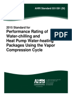 Performance Rating of Water-Chilling and Heat Pump Water-Heating Packages Using The Vapor Compression Cycle