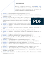 ASHRAE Standard List