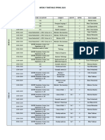 Weekly Timetable Spring 2023