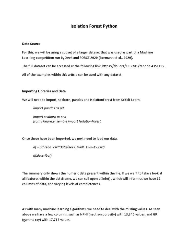Isolationforest1 Python | PDF | Outlier | Parameter (Computer Programming)