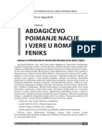 Dr. Kemal Džemić, Abdagićevo Poimanje Nacije I Vjere U Romanu Feniks