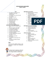 Lista de Utiles Escolares 2