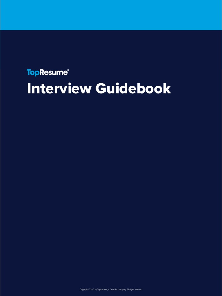 TopResume Interview Guidebook PDF Employment Question