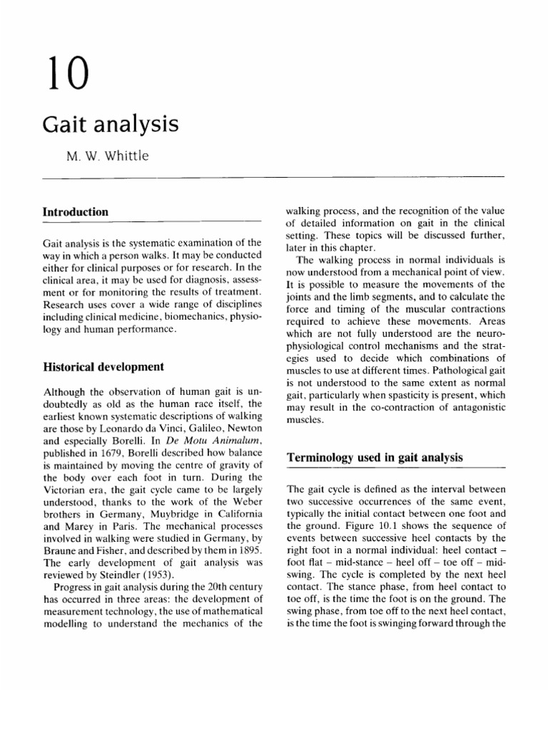 Whittle's Gait Analysis Overview | PDF | Anatomical Terms Of Motion | Hip
