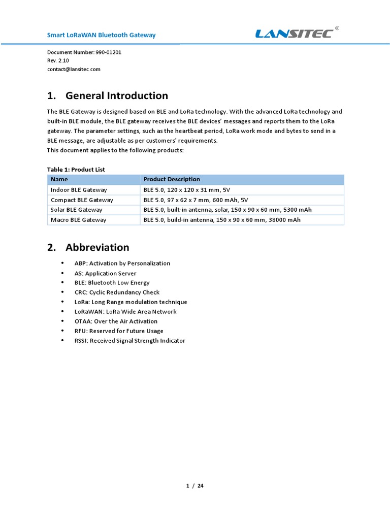 Smart Solar LoRaWAN Bluetooth Gateway | PDF | Bluetooth | Computer ...