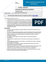 Developmental Positioning Guideline Summary