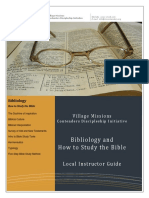 Bibliology and How To Study The Bible: Local Instructor Guide
