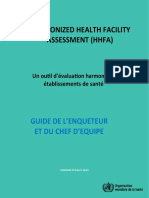 Harmonized Health Facility Assessment (Hhfa) : Guide de L'Enqueteur Et Du Chef D'Equipe