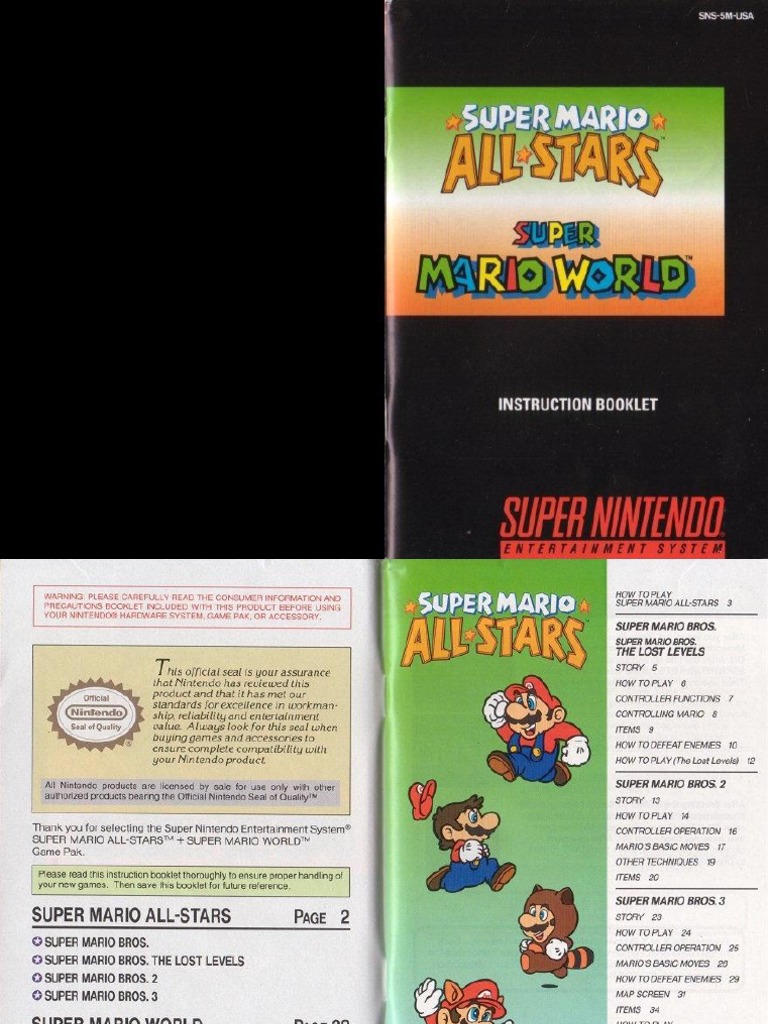 Super Mario All-Stars + Super Mario World (U) | PDF