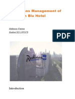 Operations Management of Radisson Blu Hotel
