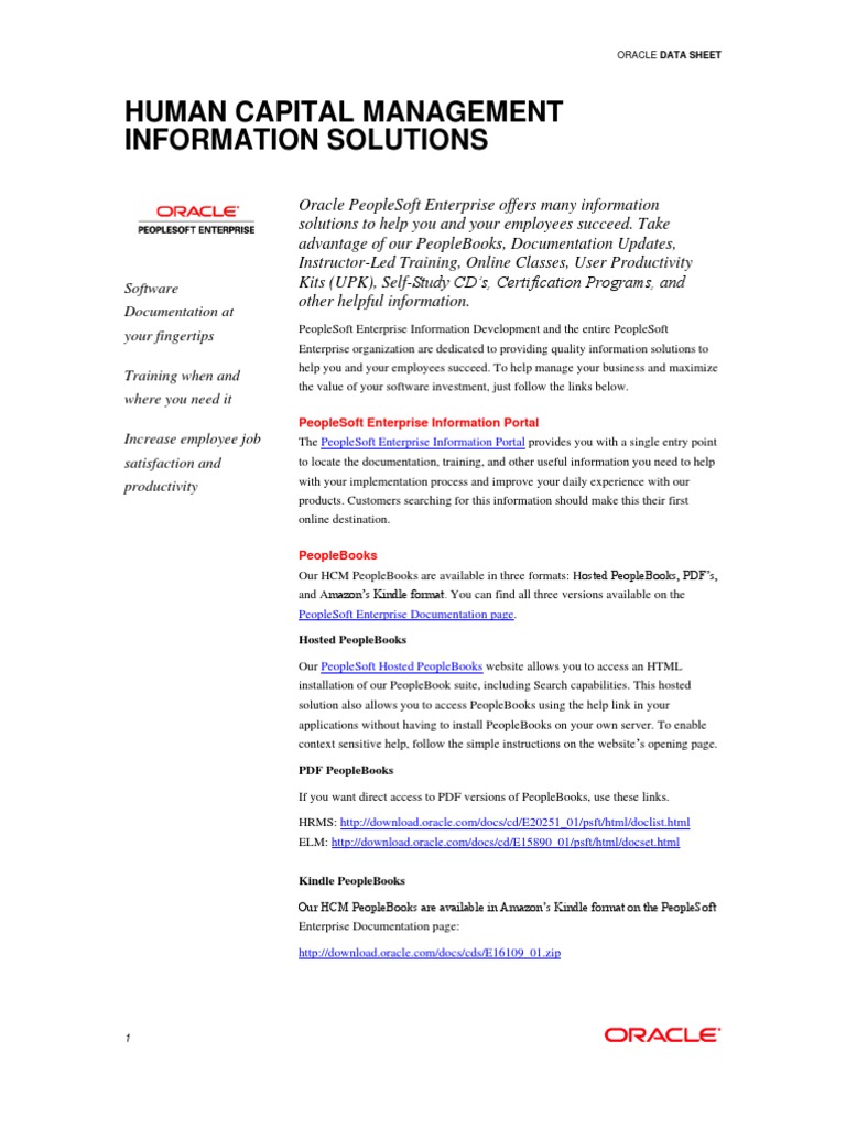 Human Capital Management Information Solutions | PDF