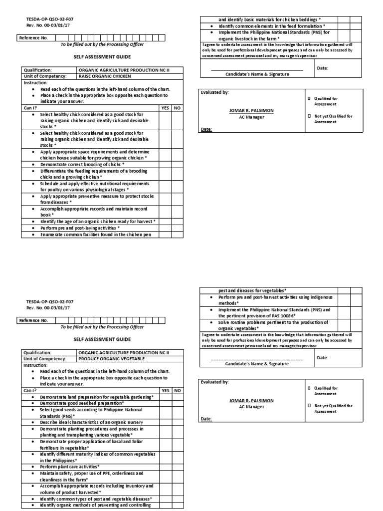 Revised Self Assessment Guide | PDF | Fertilizer | Goat