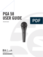 PGA 58 User Guide: Wired Microphone PG Alta Series