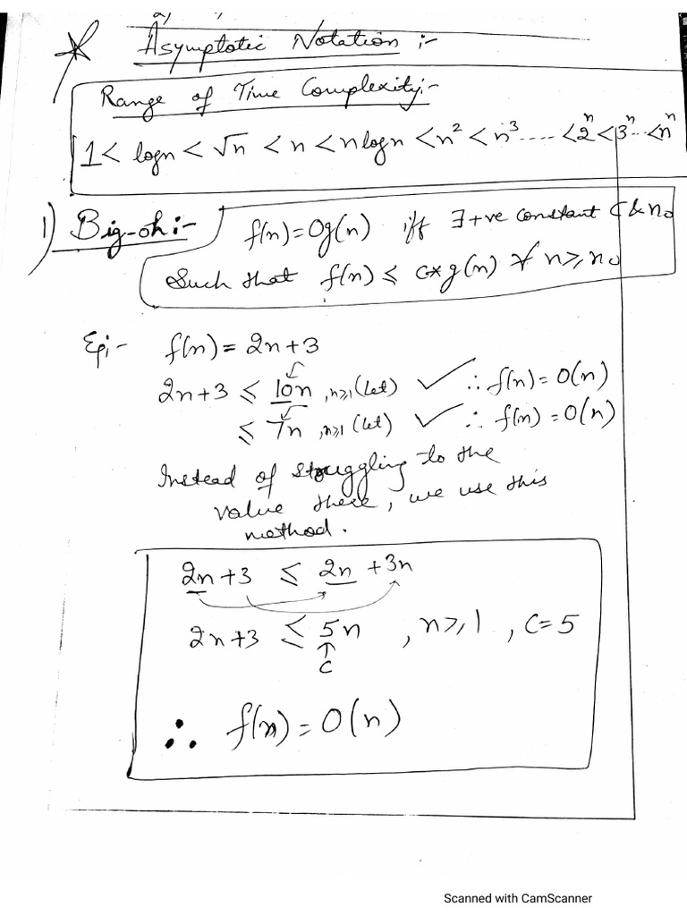 Asymptotic notation example pdf