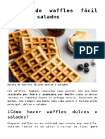 Receta de Waffles Fácil Dulces o Salados