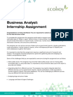 Business Analyst: Internship Assignment