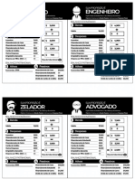 cartões de profissão cashflow