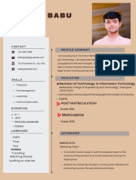 Camel Minimalist Academic Resume