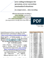 Old and new coding techniques for data compression