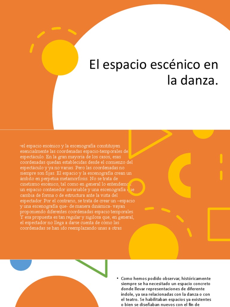 El Espacio Escénico en La Danza de 2do | PDF | Bailes