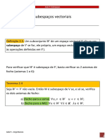 Aula 9 - Subespaços Vectoriais