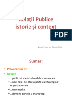 Relaţii Publice Istorie Şi Context: Conf. Univ. Dr. Răduţ Bîlbîie