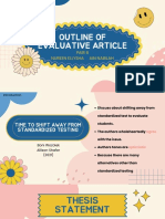 Outline of Evaluative Article Slide