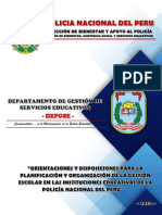 Orientaciones y Disposiciones Planificación Organización Ii Ee PNP 2023 15feb2023