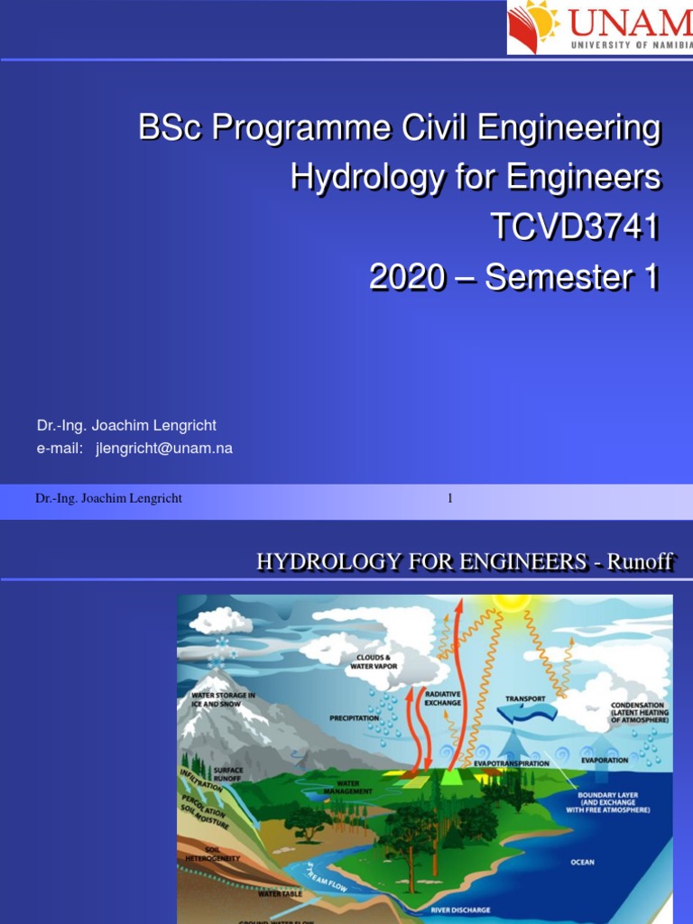 BSC Programme Civil Engineering Hydrology For Engineers Tcvd3741 2020 ...