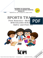 Sports Track: First Semester - Module 1a Specialized Subject: Safety and First Aid
