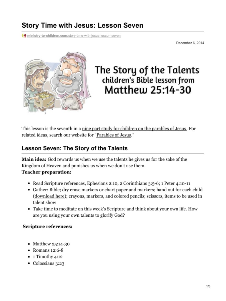 Parable Of The Talents Pdf English Standard Version