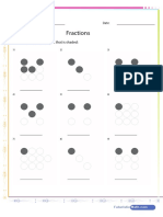 Fractions Shown With Shaded Dots Worksheet