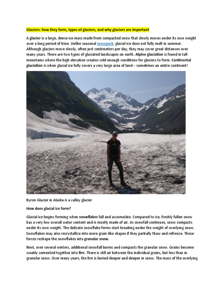Glaciers How They Form, Types of Glaciers, and Why Glaciers Are