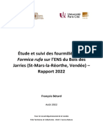 Étude Et Suivi Des Fourmilières de Jarries (St-Mars-la-Réorthe, Vendée) - Rapport 2022