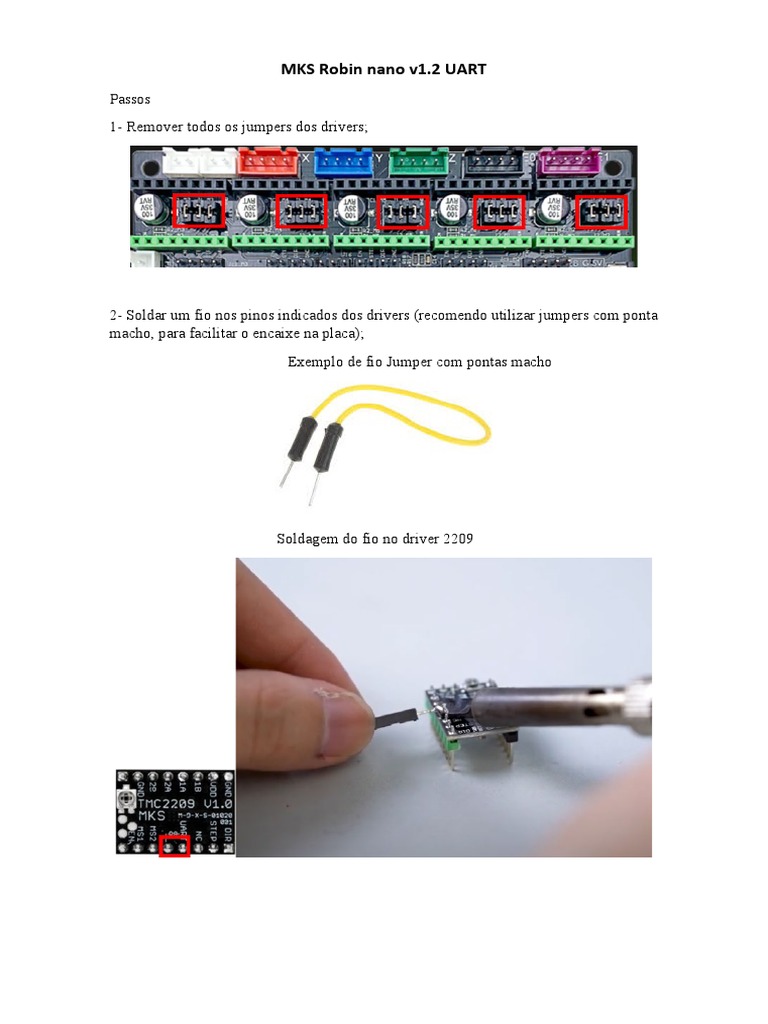 Configuração UART MKS Robin Nano v1.2 | PDF | Negócios | Tecnologia e ...