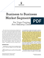 Business To Business Market Segmentation