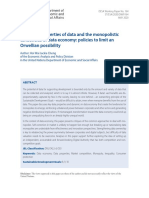 Economic Properties of Data and The Monopolistic Tendencies of Data Economy: Policies To Limit An Orwellian Possibility
