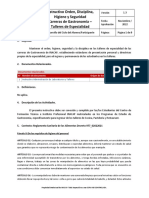 Instructivo Orden, Disciplina, Higiene y Seguridad Carreras de Gastronomía - Talleres de Especialidad