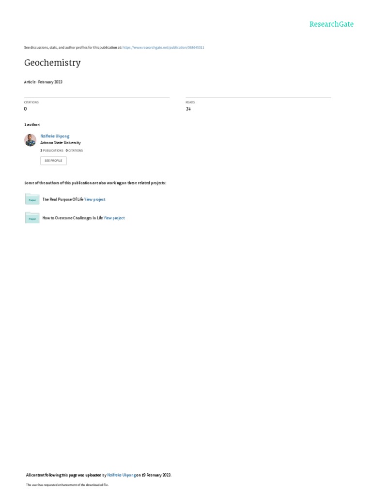 Geochemistry Pdf Earth Sciences Geochemistry