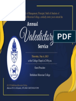 Valedictory Service Invitation