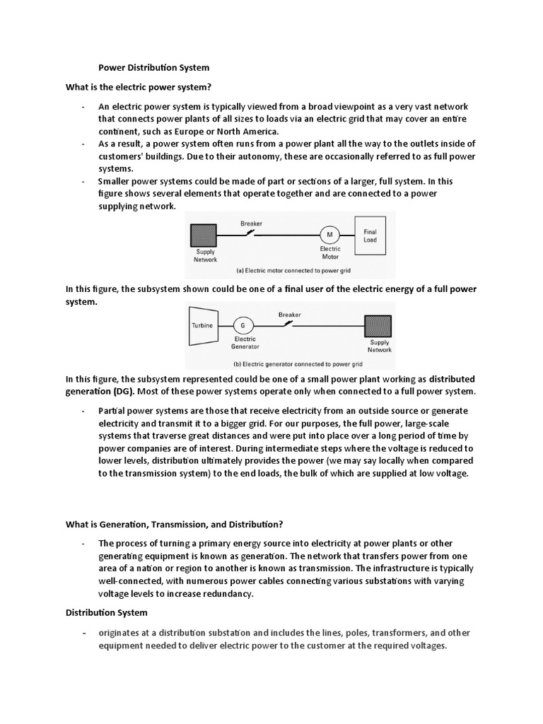 Electric Power Distribution Circuit Diagram