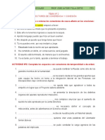 ACTIVIDAD Nº1: Resalta o Colorea Los Conectores de Causa-Efecto en Las Oraciones